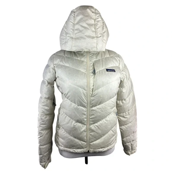 Patagonia Pipe Down Puffer Goose Insulated Coat Off White Women's Medium *Flawed - Picture 3 of 16